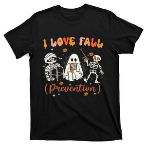 Groovy Retro I Love Fall Prevention Fall Physical Therapy T-Shirt