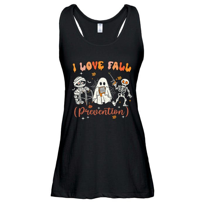 Groovy Retro I Love Fall Prevention Fall Physical Therapy Ladies Essential Flowy Tank