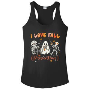 Groovy Retro I Love Fall Prevention Fall Physical Therapy Ladies PosiCharge Competitor Racerback Tank