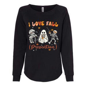 Groovy Retro I Love Fall Prevention Fall Physical Therapy Womens California Wash Sweatshirt