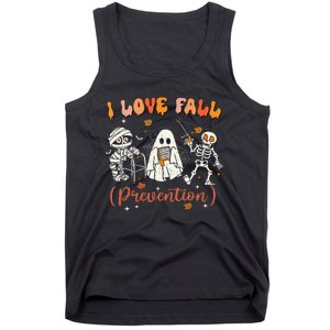 Groovy Retro I Love Fall Prevention Fall Physical Therapy Tank Top