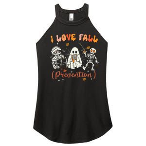 Groovy Retro I Love Fall Prevention Fall Physical Therapy Women's Perfect Tri Rocker Tank