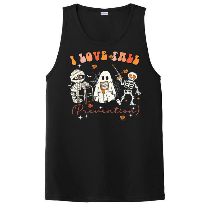 Groovy Retro I Love Fall Prevention Fall Physical Therapy PosiCharge Competitor Tank