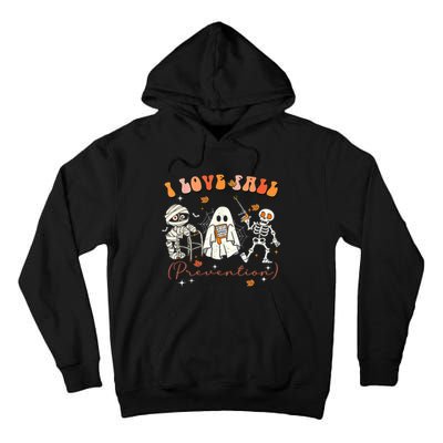 Groovy Retro I Love Fall Prevention Fall Physical Therapy Tall Hoodie