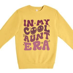 Groovy Retro In My Cool Aunt Era Cool Gifts For Auntie Premium Crewneck Sweatshirt