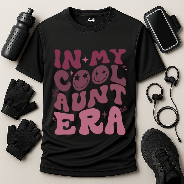 Groovy Retro In My Cool Aunt Era Cool Gifts For Auntie Cooling Performance Crew T-Shirt