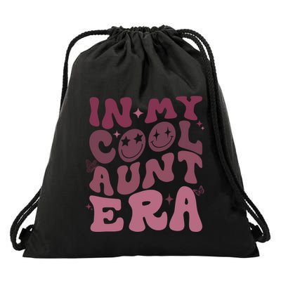 Groovy Retro In My Cool Aunt Era Cool Gifts For Auntie Drawstring Bag