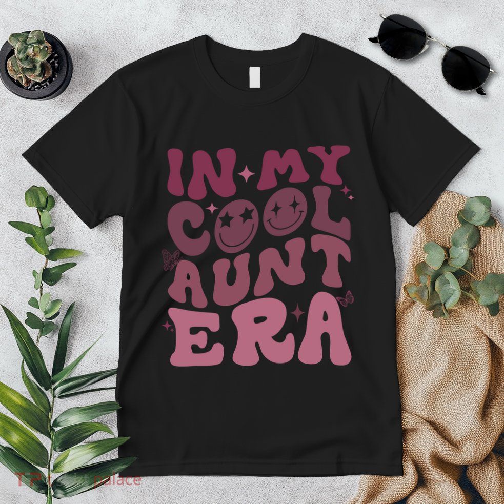 Groovy Retro In My Cool Aunt Era Cool Gifts For Auntie Premium T-Shirt