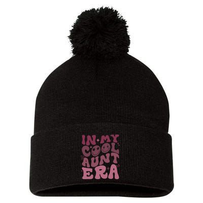 Groovy Retro In My Cool Aunt Era Cool Gifts For Auntie Pom Pom 12in Knit Beanie