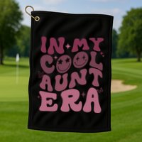 Groovy Retro In My Cool Aunt Era Cool Gifts For Auntie Golf Towel