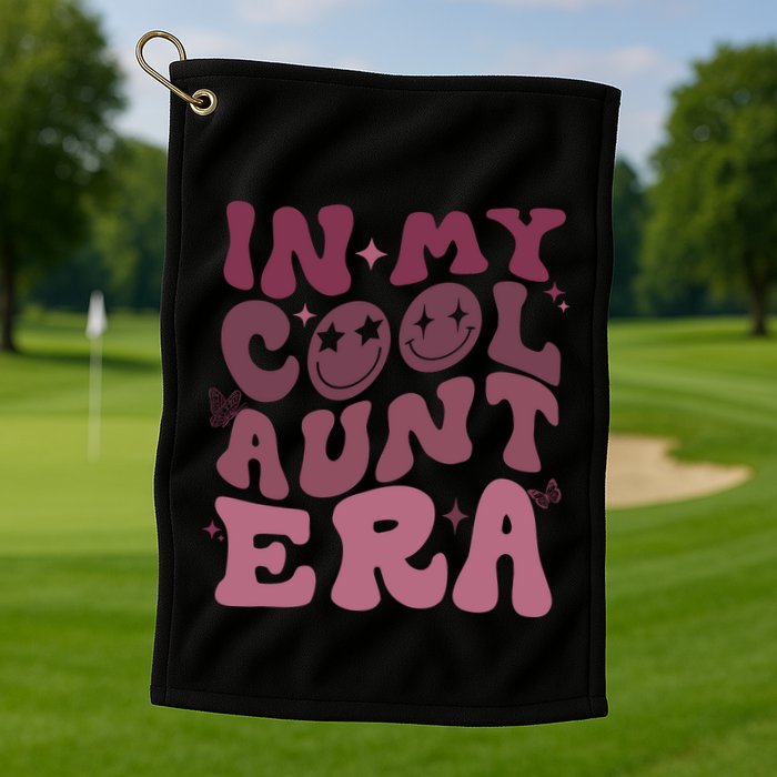 Groovy Retro In My Cool Aunt Era Cool Gifts For Auntie Golf Towel