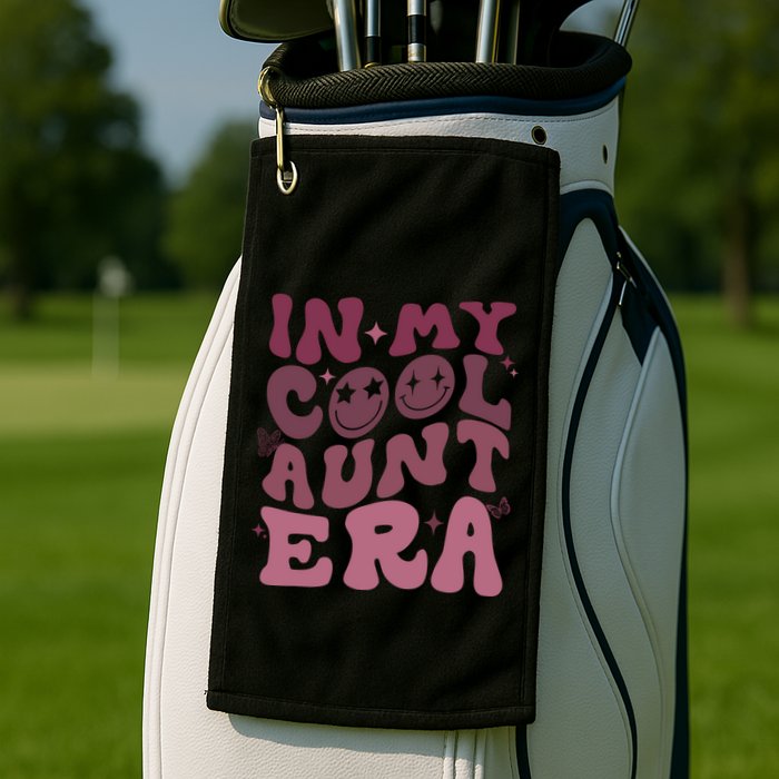Groovy Retro In My Cool Aunt Era Cool Gifts For Auntie Golf Towel