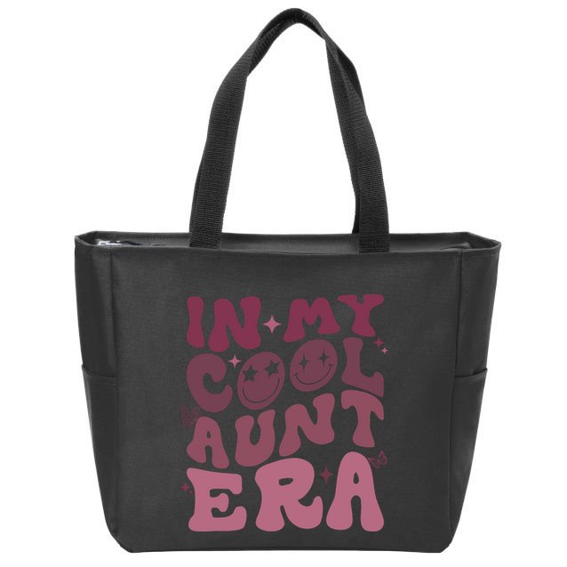 Groovy Retro In My Cool Aunt Era Cool Gifts For Auntie Zip Tote Bag