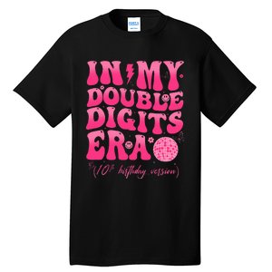 Groovy Retro In My Double Digits Era 10th Birthday Version Tall T-Shirt