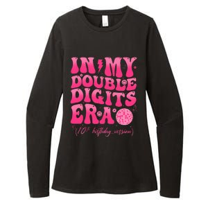 Groovy Retro In My Double Digits Era 10th Birthday Version Womens CVC Long Sleeve Shirt