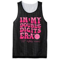 Groovy Retro In My Double Digits Era 10th Birthday Version Mesh Reversible Basketball Jersey Tank