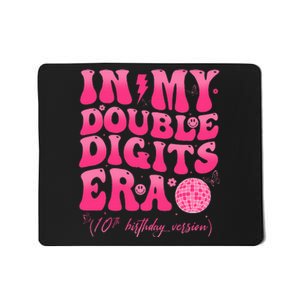 Groovy Retro In My Double Digits Era 10th Birthday Version Mousepad