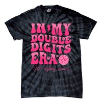 Groovy Retro In My Double Digits Era 10th Birthday Version Tie-Dye T-Shirt