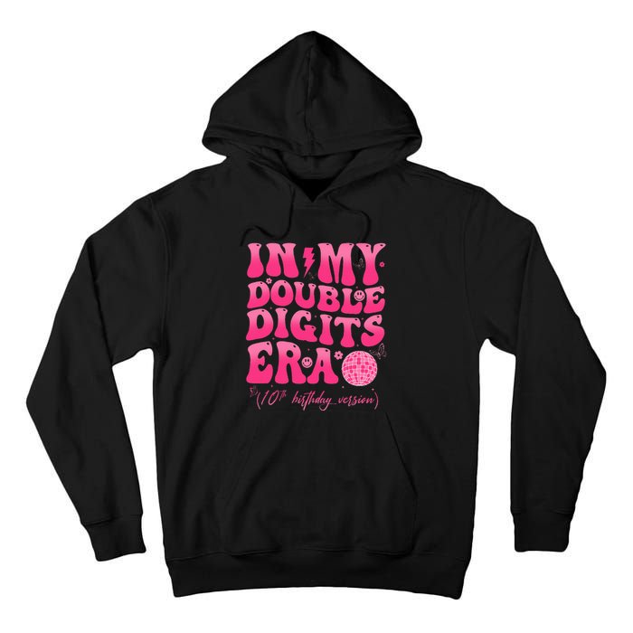 Groovy Retro In My Double Digits Era 10th Birthday Version Tall Hoodie