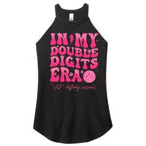 Groovy Retro In My Double Digits Era 10th Birthday Version Women's Perfect Tri Rocker Tank