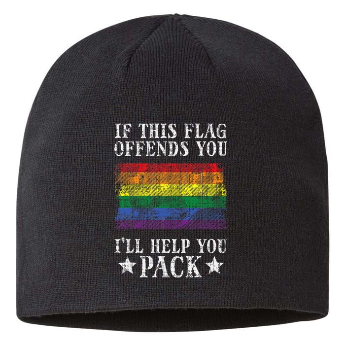 Gay Rainbow If This Flag Offend You Pride Lgbt Sustainable Beanie