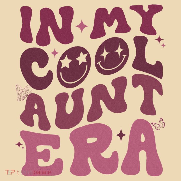 Groovy Retro In My Cool Aunt Era  Cool Gifts For Auntie  Drawstring Bag