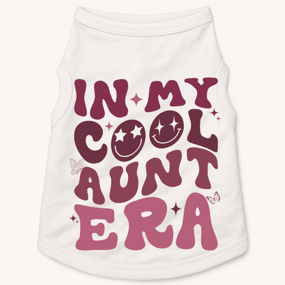 Groovy Retro In My Cool Aunt Era  Cool Gifts For Auntie  Doggie Tank