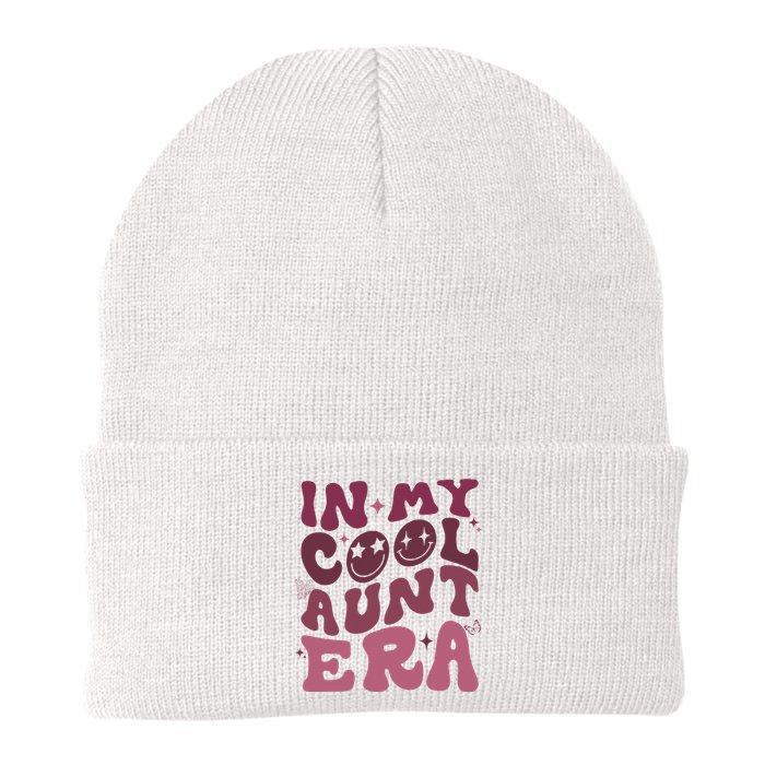 Groovy Retro In My Cool Aunt Era  Cool Gifts For Auntie  Knit Cap Winter Beanie