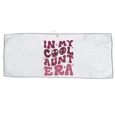 Groovy Retro In My Cool Aunt Era  Cool Gifts For Auntie  Large Microfiber Waffle Golf Towel