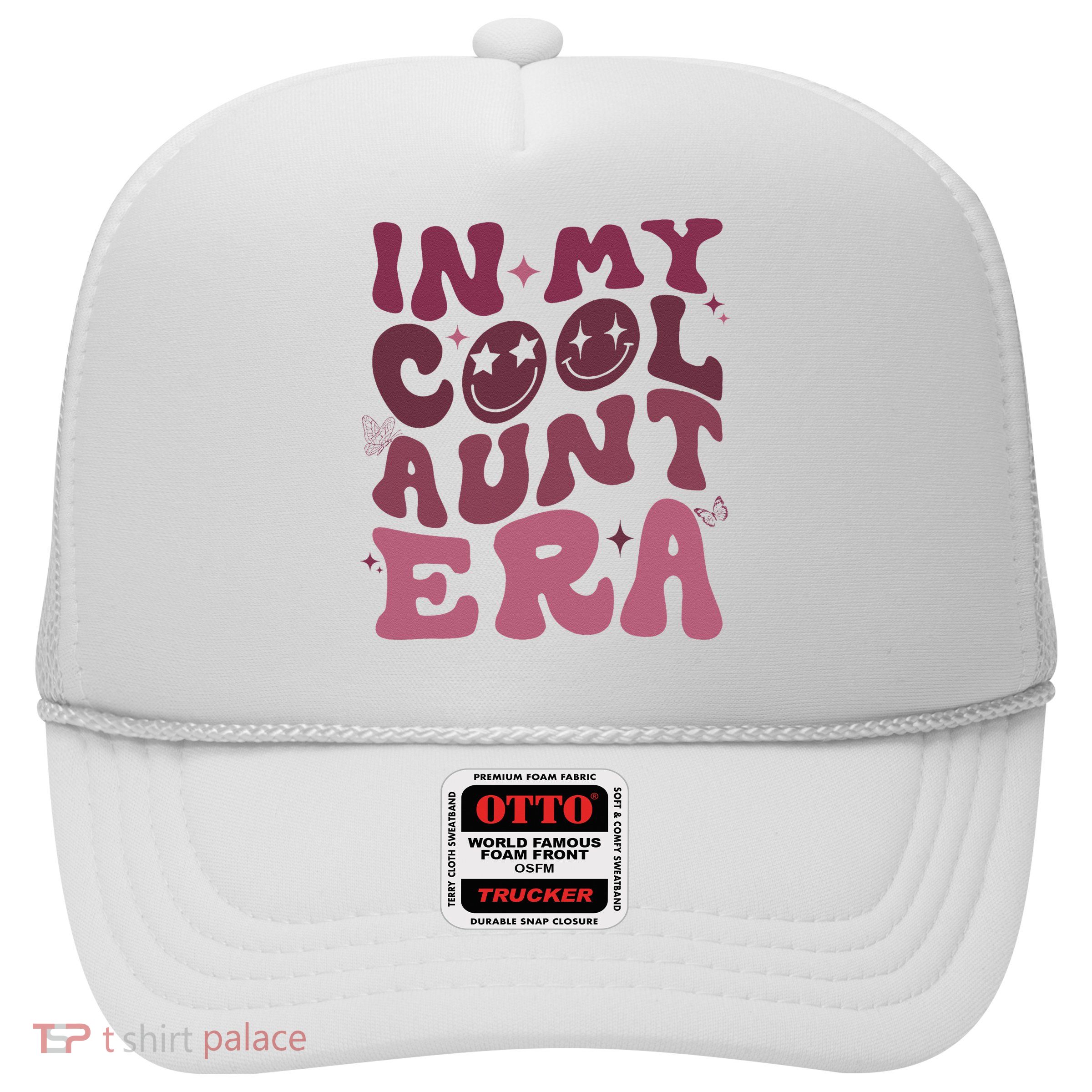 Groovy Retro In My Cool Aunt Era  Cool Gifts For Auntie  Trucker Hat