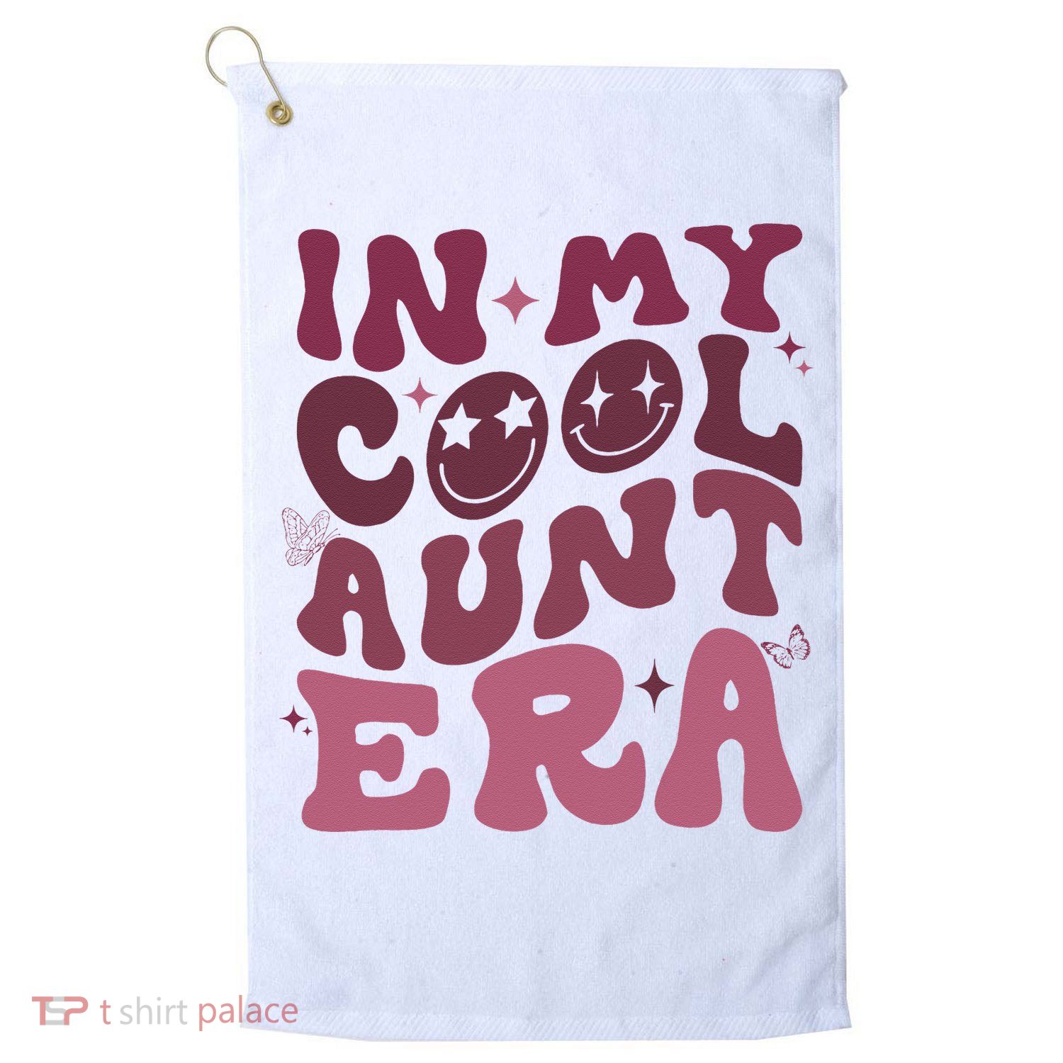 Groovy Retro In My Cool Aunt Era  Cool Gifts For Auntie  Golf Towel