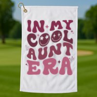 Groovy Retro In My Cool Aunt Era  Cool Gifts For Auntie  Golf Towel