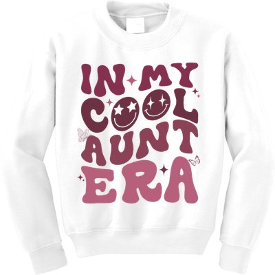 Groovy Retro In My Cool Aunt Era  Cool Gifts For Auntie  Kids Sweatshirt