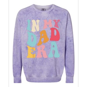 Groovy Retro In My Dad Era Fathers Day Daddy Father Life Colorblast Crewneck Sweatshirt