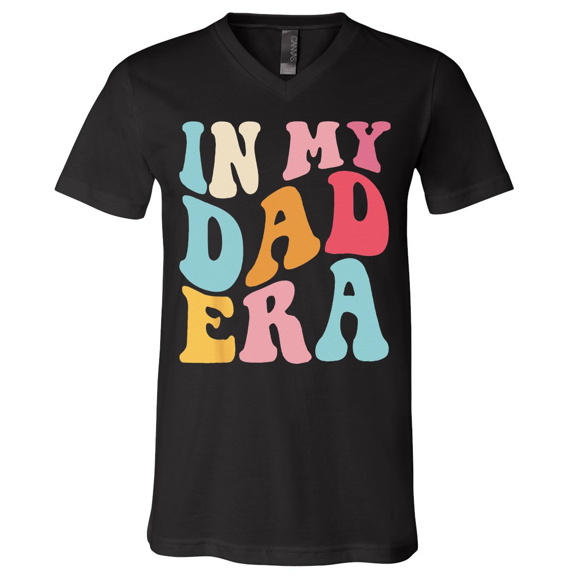 Groovy Retro In My Dad Era Fathers Day Daddy Father Life V-Neck T-Shirt