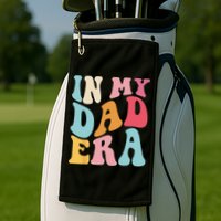 Groovy Retro In My Dad Era Fathers Day Daddy Father Life Golf Towel