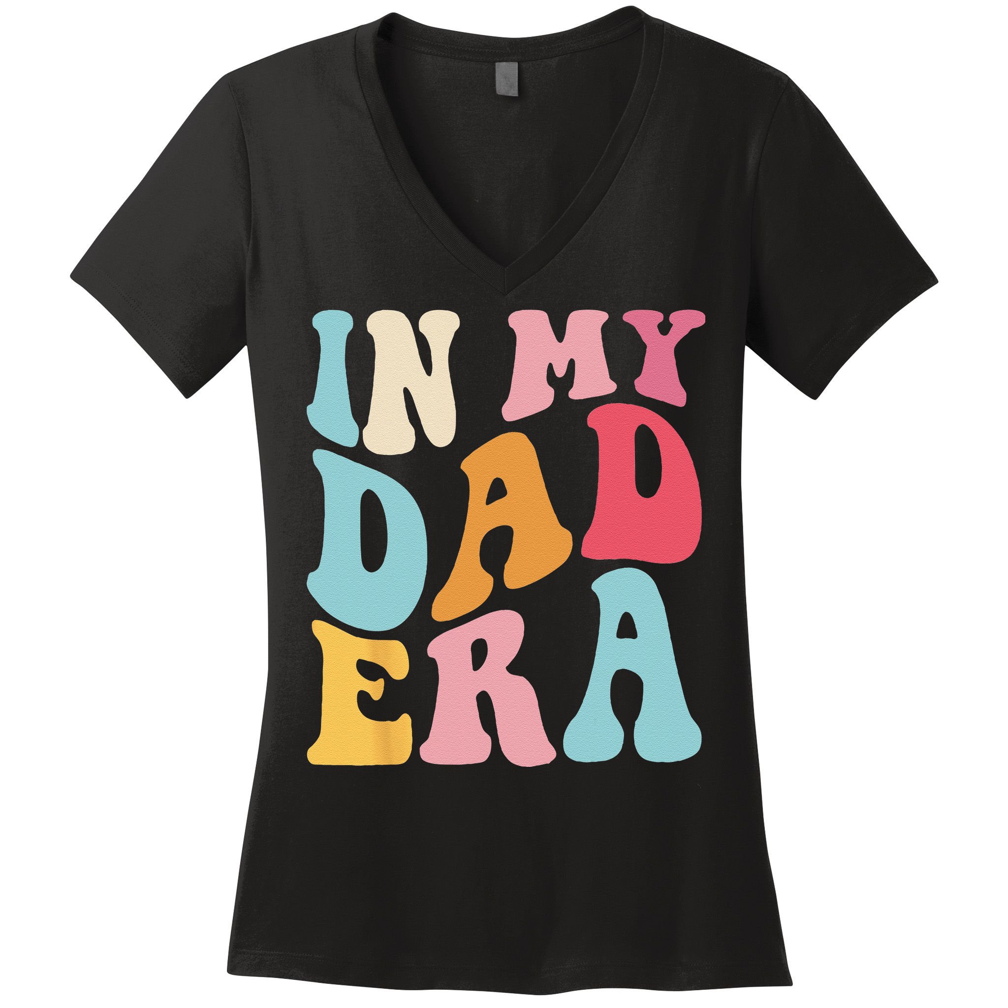 Groovy Retro In My Dad Era Fathers Day Daddy Father Life Women's V-Neck T-Shirt