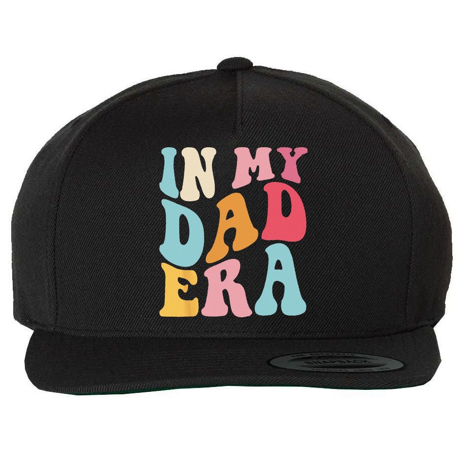 Groovy Retro In My Dad Era Fathers Day Daddy Father Life Wool Snapback Cap