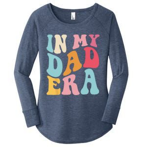 Groovy Retro In My Dad Era Fathers Day Daddy Father Life Women's Perfect Tri Tunic Long Sleeve Shirt