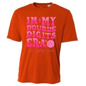 Groovy Retro In My Double Digits Era 10th Birthday Cooling Performance Crew T-Shirt