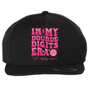 Groovy Retro In My Double Digits Era 10th Birthday Wool Snapback Cap