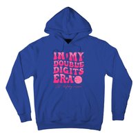 Groovy Retro In My Double Digits Era 10th Birthday Hoodie