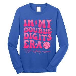 Groovy Retro In My Double Digits Era 10th Birthday Long Sleeve Shirt