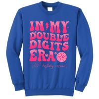 Groovy Retro In My Double Digits Era 10th Birthday Sweatshirt