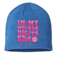 Groovy Retro In My Double Digits Era 10th Birthday Sustainable Beanie