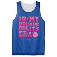 Groovy Retro In My Double Digits Era 10th Birthday Mesh Reversible Basketball Jersey Tank