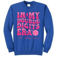 Groovy Retro In My Double Digits Era 10th Birthday Tall Sweatshirt