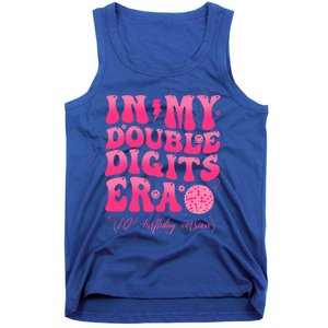 Groovy Retro In My Double Digits Era 10th Birthday Tank Top