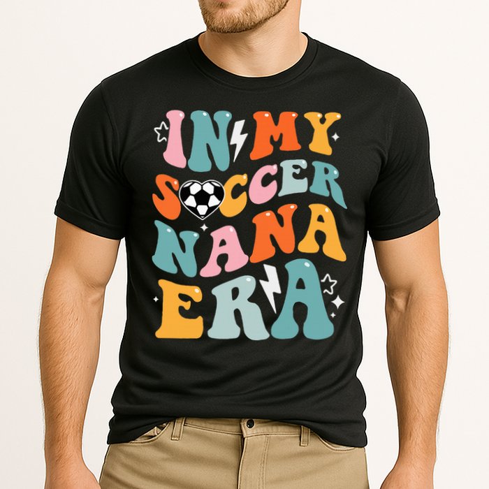 Groovy Retro In My Soccer Nana Era Funny Soccer Performance Shirt