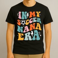 Groovy Retro In My Soccer Nana Era Funny Soccer T-Shirt